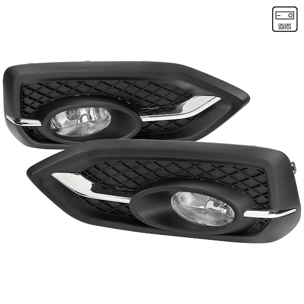 Spec-D Tuning 14-15 HONDA CIVIC COUPE 2 DOOR FOG LIGHTS WITH CLEAR LENS, PK 2 LF-CV142COEM-DL - main